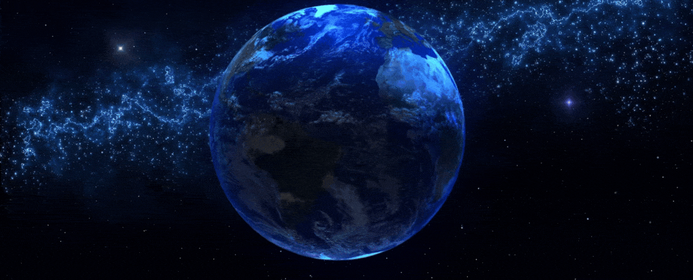 3 Lines of pillows flying around the earth